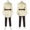 Película Star Wars Episodio 1 cosplay Qui Gon Gold cos Traje traje Capa de Halloween