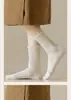 Calcetines Gruesos para Mujer, Primavera y Otoño, de Media Pantorrilla, Forrados de Felpa, Engrosados, Calientes, de Algodón de Tubo Alto, Adecuados para Combinar con Zapatos Birkenstock en Otoño e Invierno, Calcetines Holgados