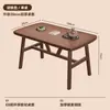 Mesa de jantar para apartamento de família pequena, luxo leve, mesa de jantar retangular moderna simples comercial e cadeiras, mesa de jantar para quarto de aluguel