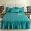Faldón de Cama Transfronterizo Cubrecama Pieza Única Nuevo Estilo 2024 Cubrecama Acolchado Funda Antipolvo Cubrecama Faldón de Cama Cubrecama de Color Sólido