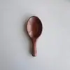 Fabricante de Productos Nuevos Venta al por Mayor Creativa Compacta Cuchara de Madera Estilo Japonés Mango Corto Boca Ancha Cuchara Mini Cuchara de Madera Cuchara para Té Espátula