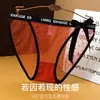 2026 Novo Estilo Renda Sexy com Bolinhas Transparentes em Tela Calcinhas para Mulheres, Moda Cintura com Letras Estilo Ins Calcinhas Triângulo para Mulheres