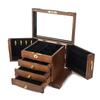Caja de Joyería de Madera Maciza Gran Capacidad Madera Retro Estilo Chino Joyería Regalo de Boda Caja Práctica