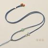 Colar de cloisonne corda criativa tecido diy ajustável jade jade ágata cristal pingente corda jóias cordão