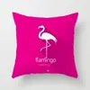 Fábrica multi-especificação imitação super macio criativo desenho animado flamingo fronha quarto estudo almofada de apoio para cintura capa