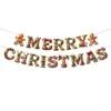 Set de Decoración Navideña Transfronterizo de Hombre de Jengibre Banner de Feliz Navidad Adorno de Panal Espiral