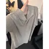 Camisa Polo de Tricô Listrada Vertical Manga Curta Estilo Old Money para Homens, Textura Gelada, Ombro Normal, Gola Polo, Camiseta de Manga Meia Alta de Alto Padrão