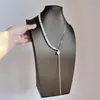 Collar Minimalista de Borlas Estilo Coreano para Mujer, Cadena de Suéter de Lujo Ligero de Nicho de Alta Gama Ajustable, Accesorio de Moda Versátil