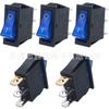 Fornecer Interruptor em Forma de Barco Kcd3 Azul Verde com Luz 3 Pinos 2 Velocidades 31*14 Interruptor Basculante em Forma de Barco com Luz