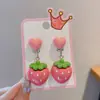 Novos Brincos de Frutas Desenho Animado com Presilha Sem Furo, Brincos Divertidos de Celebridade da Internet, Presilhas de Cabelo com Desenho de Gato Cartoon para Crianças Venda por Atacado