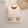 Chaleco para bebé para otoño e invierno, ropa exterior, chaleco para bebé recién nacido con clip de caballo pequeño, ropa interior cálida de clase A gruesa para primavera y otoño