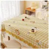 El mantel de comedor dopamina es impermeable, resistente al aceite, lavable y resistente al calor. El mantel de mesa de PVC tiene un tacto de lujo ligero y de alta gama, adecuado para la mesa de centro de la sala de estar.