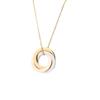 Collar colgante clásico de tres anillos para mujer, todo a juego, venta al por mayor, diseño de nicho, collar con cierre de anillo de alta calidad para mujer