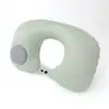 Almohada Inflable en Forma de U de Seda de Leche Portátil para Viaje Almohada para Cuello de Evento Festival Logo Personalizado Almohada Inflable para Coche y Avión