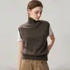 Elegante chaleco de cachemira con botones en la solapa, nuevo modelo otoño e invierno 2026, chaleco sin mangas holgado y adelgazante para mujer