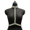 Cadena Integrada de Collar y Cadena para la Cintura Hecha a Mano con Perlas de Imitación, Cadena para Clavícula y Cadena Corporal Multifuncional para Banquetes, Nuevo Producto Transfronterizo Europeo y Americano
