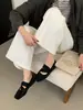 Primer encuentro: Zapatos Planos Poco Profundos de Punta Fina, Suaves y Elegantes para Mujer, Perfectos con Faldas, Mocasines Mary Jane de Ballet de Tacón Interno a la Moda