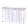 Caja de condimentos transparente creativa con tapa de apertura bidireccional, juego de 6 piezas para cocina, tarro de sal, tarro sellado para condimentos, tarro de almacenamiento multiusos
