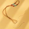 Xizang DIY Tecido à Mão Esfregado à Mão Colar de Oito Fios Pulseira Corrente de Contas com Thangka Wen Play Fio Colorido Colar Cor