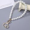 Hebilla de Llavero de Perlas DIY Cadena Corta Pequeña Hecha a Mano con Cuentas Moda Simple Temperamento Pequeño Regalo Accesorios Versátil