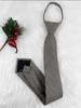 Gris Albaricoque Marrón Caqui Retro Café Cuadros Corbata de Hombre Atada a Mano Perezosa Cremallera Femenina Preppy Estilo Británico