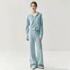 Traje Casual de Cachemir para Mujer Nuevo Versátil de Gofre Estilo Old Money Traje de Punto de Cachemir