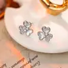 Widney pendientes collar de trébol y escamas de libélula de lujo ligero alto sentido elegante moda temperamento Joker traje al por mayor