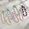 Nuevo pulsera de cuentas de cristal hecha a mano DIY joyería color caramelo cuentas de cristal accesorios flor cadena para teléfono móvil adornos para bolso