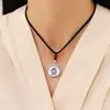 Collar de Cuerda Tejida con Cuentas de Ágata de la Fortuna Moda Nuevo Diseño Hueco Chino Estilo Nacional Elegante Retro Collar Versátil