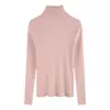 Suéter de Cuello Alto Otoño e Invierno Nuevo Año Nuevo Nuevo Negro Tejido Superior Pulóver de Moda Versátil Camisa Base Adelgazante Ropa Interior para Mujer