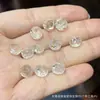 Coleção de Cristal Branco Natural, Contas de Abóbora, Contas de Flor de Maracujá, Acessórios Artesanais, Pulseiras DIY Feitas à Mão, Joias da Moda