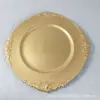 Plato de Carga Decorativo de Plástico Estilo Europeo Lujo Ligero Retro para Bodas, Fiestas y Festivales, Plato Decorativo Desechable para Frutas