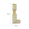Colar Europeu e Americano Transfronteiriço Novo Estilo Pingente com Design de Letra 26 Letras Micro-Incustado com Diamante, Material de Cobre com Senso de Design