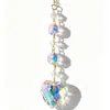 Colgante de Carrillón de Viento de Cristal Atrapasoles Manualidades Juego de 7 Piezas Conjunto de Combinación de Colores AB Colgante Decoraciones para Jardín y Patio