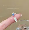 Anillo de Diamante Brillante Angel Star para Mujer, Diseño de Nicho, Lujo Accesible, Anillo de Dedo Índice de Gama Alta, Anillo Dulce, Fresco, Lindo y de Aspecto Elegante