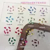 Rhinestones Irregulares de Fondo Plano para Uñas, 1440 Piezas, Venta al por Mayor, Cristales de Vidrio Mixtos en Color Blanco Transparente y Champaña, Decoraciones para Uñas