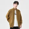 Chaqueta de cárdigan de punto con cuello alto para hombre, primavera, otoño, invierno 2026 nuevo estilo, prenda exterior casual de corte holgado, suéter moderno