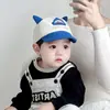 Chapéu de Bebê Primavera e Outono Desenho Animado Fofo Chapéu de Aba Outono e Inverno Meninos Estilo Coreano Chapéu de Sol Chapéu de Beisebol Infantil Feminino