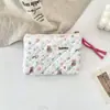 5425 bolsa de almacenamiento portátil de algodón acolchado floral acolchado, monedero suave, boca, sobre rojo, almacenamiento de cosméticos y artículos diversos