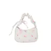 2026 Nova Bolsa Pequena Fresca Doce Tendência Estilo Coreano Moda Simples Bolsa de Ombro Pequena Floral de Axila Feminina