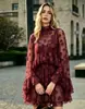 Vestido tipo capa con volantes de estilo elegante, nuevo para primavera/verano, transfronterizo europeo y americano, con camisola interior de moda