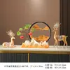 Pintura de Areia Movediça de Veado Ampulheta Enfeites Casa Sala de Estar Armário de Vinho Armário de TV Mesa de Escritório Decorações Resina Lai Xiao