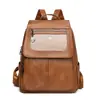 Mochila nueva de cuero suave para mujer, mochila PU moderna estilo coreano, antirrobo, multipropósito, bolsa escolar grande para mujer, envío transfronterizo