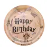 Suministros para Fiesta de Cumpleaños Platos de Papel Desechables Colección Tema Infantil Impresión de Anime Platos Engrosados Estilo Nuevo