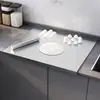 Tábua de corte de aço inoxidável, tábua de picar de cozinha, tábua de amassar espessa, antibacteriana e resistente a mofo, tábua de rolar doméstica