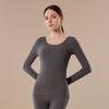 Conjunto de Ropa Interior Térmica de Manga Larga para Mujer Otoño e Invierno Hecho de Terciopelo Alemán, Cachemir, Antibacteriano, Forrado de Felpa y Engrosado