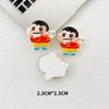 Cara brillante caricatura pequeño nuevo pequeño serie kwai diy hecho a mano accesorios de resina zapatos con agujeros pegatina para refrigerador taza decoración para horquilla