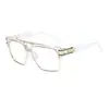 Gafas de Sol de Marca para Deportes al Aire Libre con Bisagra de Metal para Hombre, Gafas de Sol Cuadradas de Gama Alta, Gafas de Moda Europeas y Americanas de Tendencia para Mujer