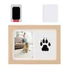 Venda Quente na Amazon Porta-Retrato Memorial para Pet Madeira 7 polegadas 10 polegadas Gato Cachorro Pegada de Mão Pé Conjunto de Almofada de Tinta Sem Lavagem Porta-Retrato Vazio