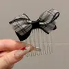 Pente de cabelo penteado de cabeça para baixo novo grampo de cabelo com franja de laço antiderrapante caveira alta estiloso moderno grampo de cabelo lateral com mechas acessório de cabelo